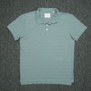 Billy Reid Shirt‎ Mens Medium Blue Polo Short Sleeve Lightweight